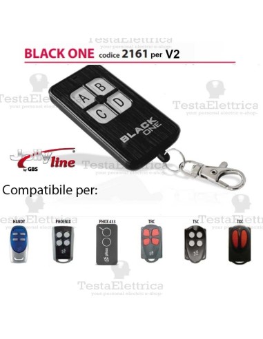 Telecomando compatibile V2 auto apprendente BlackOne