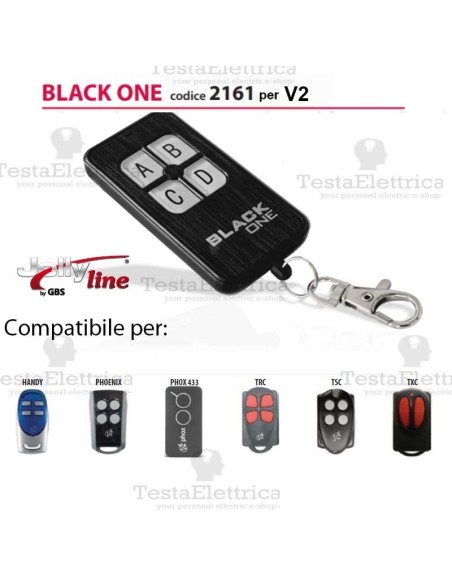 Telecomando compatibile V2 auto apprendente BlackOne