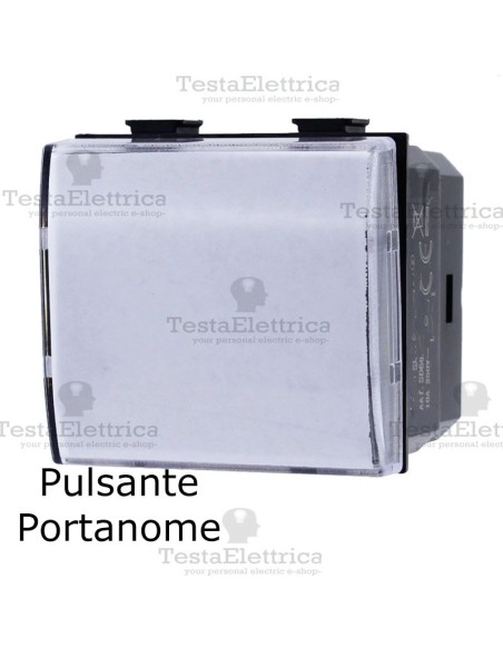 Pulsante portanome compatibile con serie Bticino Matix 