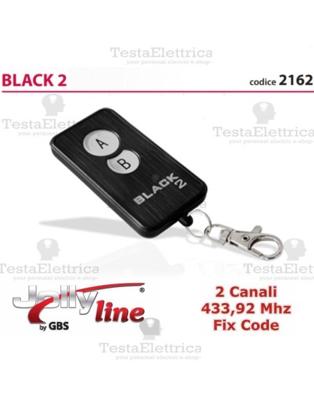 radiocomando universale codice fisso 433,92 black 2 jolly line