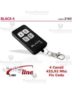 Radiocomando universale auto apprendente codice fisso black 4 jolly line