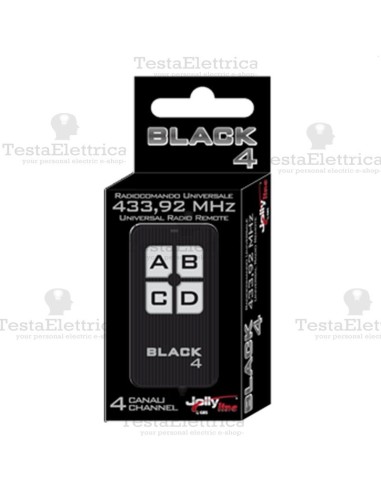 Radiocomando universale auto apprendente codice fisso black 4 jollyline