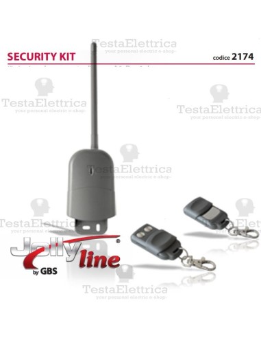 Kit ricevitore da esterno a 433,92 Mhz + 2 radiocomandi Rolling Code