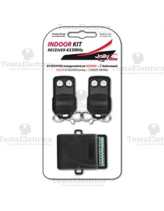 KIT1-INDOOR RECEIVER Kit ricevitore da interno a 433,92 Mhz + 2 radiocomandi Fix Code 2