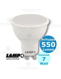 Faretto led GU10 220V 7 Watt MR16 dikled Lampo