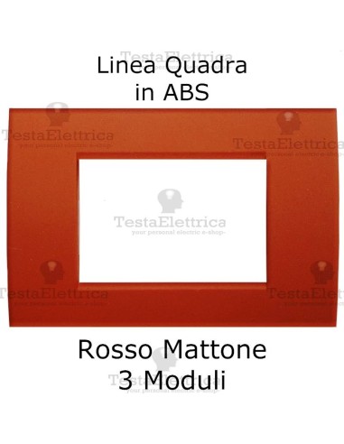 Placchetta rosso mattone compatibile con serie Bticino Matix