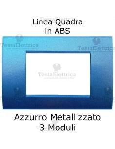 Placchetta Azzurro Metallizzato compatibile con serie Bticino Matix