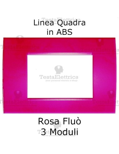 Placchetta rosa fluo compatibile con serie Bticino Matix