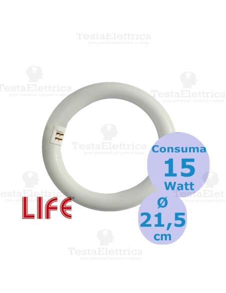 Circolina a LED 15 Watt diam. 21 cm attacco  g10q  LIFE