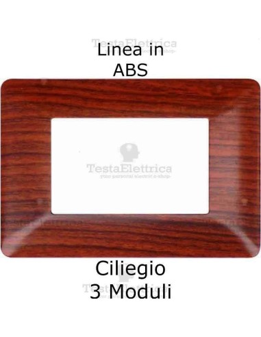 Placca Legno Ciliegio 3 moduli compatibile serie Matix Bticino