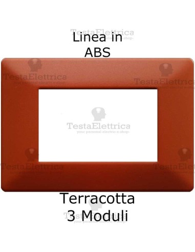 Placca Terracotta 3 moduli in ABS compatibile serie Matix Bticino