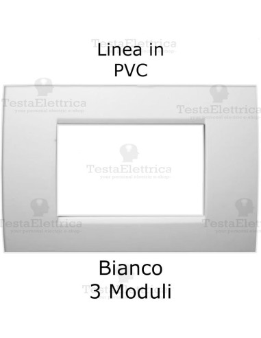 Placchetta elettrica Bianca 3 moduli compatibile serie Matix Bticino