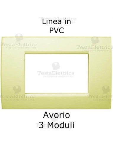 Placchetta elettrica Avorio 3 moduli compatibile serie Matix Bticino