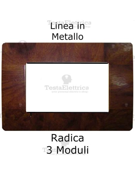 Placca Radica 3 moduli in Metallo compatibile serie Matix Bticino