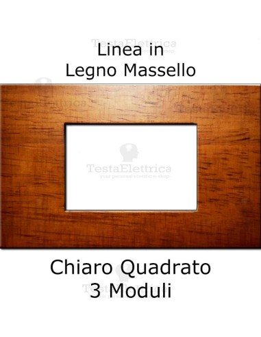Placca Legno Chiaro compatibile serie Matix Bticino - 3 moduli 