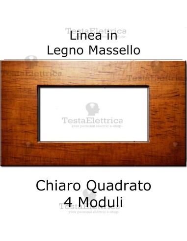 Placca Legno Chiaro compatibile serie Matix Bticino - 4 moduli 