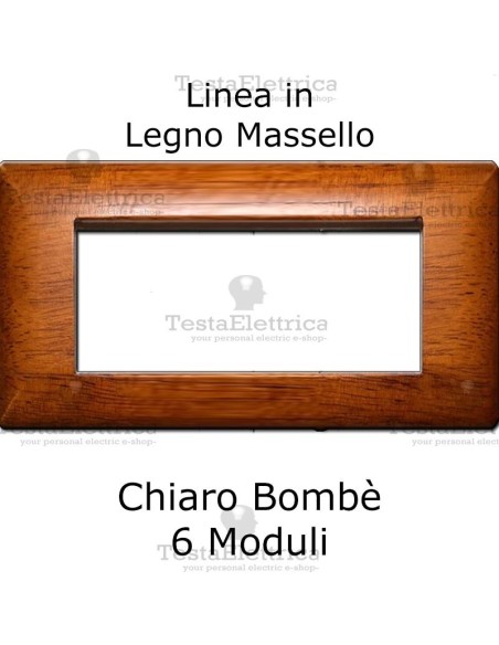 Placchetta Legno Chiaro compatibile serie Matix Bticino - 6 moduli 
