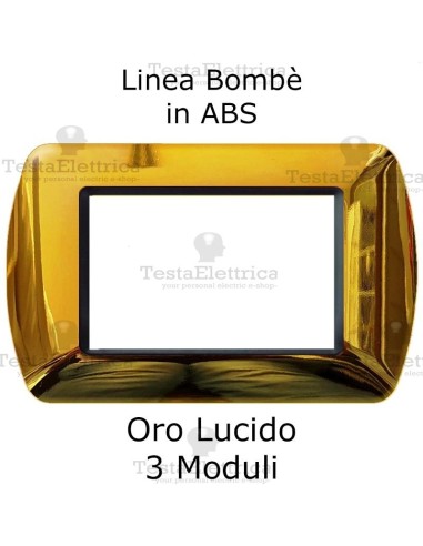Placchetta Oro  Lucido compatibile e adattabile  Bticino Living Light
