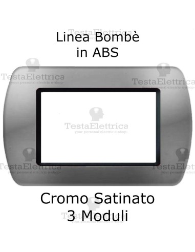 Placchetta Cromo Satinato  compatibile e adattabile  Bticino Living Light