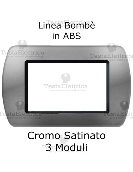 Placchetta Cromo Satinato  compatibile e adattabile  Bticino Living Light