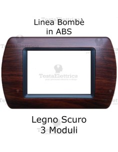 Placchetta Legno Scuro compatibile e adattabile  Bticino Living Light