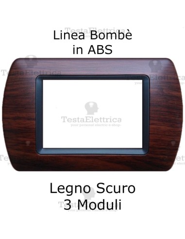 Placchetta Legno Scuro compatibile e adattabile  Bticino Living Light