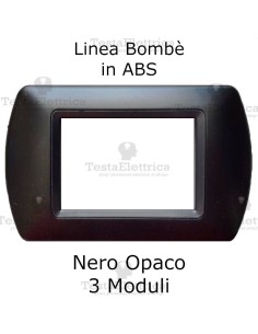 Placchetta Nero Opaco compatibile e adattabile  Bticino Living Light