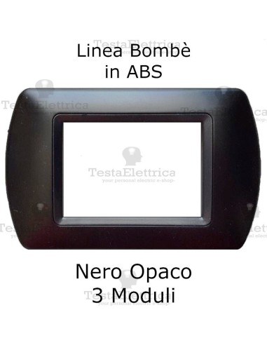 Placchetta Nero Opaco compatibile e adattabile  Bticino Living Light