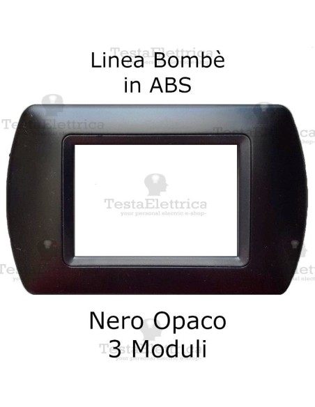 Placchetta Nero Opaco compatibile e adattabile  Bticino Living Light