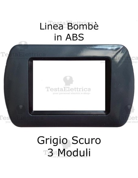 Placchetta Grigio Scuro compatibile e adattabile  Bticino Living Light