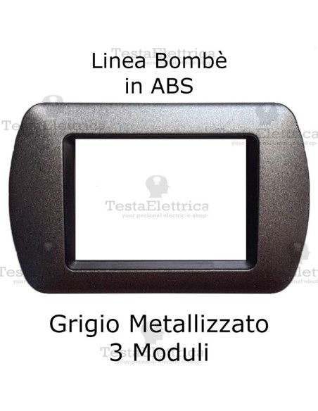 Placchetta Grigio Metallizzato compatibile e adattabile  Bticino Living Light