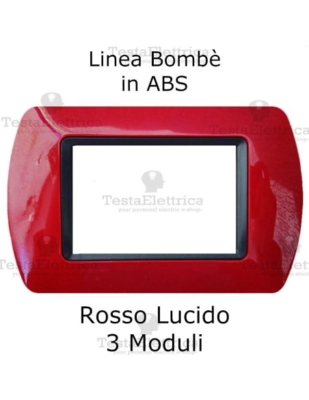 Placchetta Rosso Lucido  compatibile e adattabile  Bticino Living Light