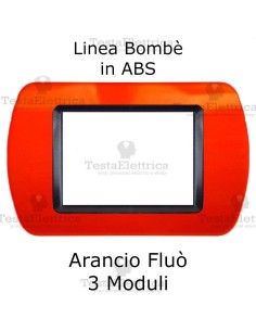 Placchetta Arancio Fluò compatibile e adattabile  Bticino Living Light