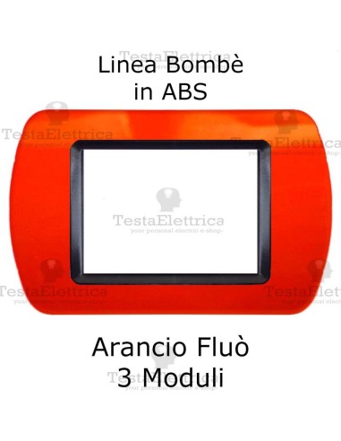 Placchetta Arancio Fluò compatibile e adattabile  Bticino Living Light