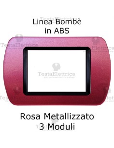 Placchetta Rosa Metallizzato compatibile e adattabile  Bticino Living Light