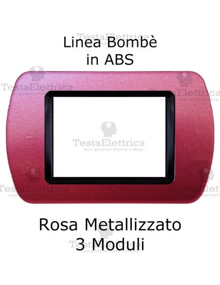 Placchetta Rosa Metallizzato compatibile e adattabile  Bticino Living Light