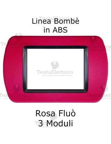 Placchetta Rosa Fluò compatibile e adattabile  Bticino Living Light