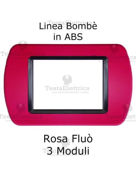Placchetta Rosa Fluò compatibile e adattabile  Bticino Living Light