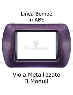 Placchetta Viola Metallizzato compatibile e adattabile  Bticino Living Light