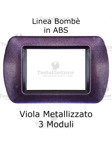 Placchetta Viola Metallizzato compatibile e adattabile  Bticino Living Light