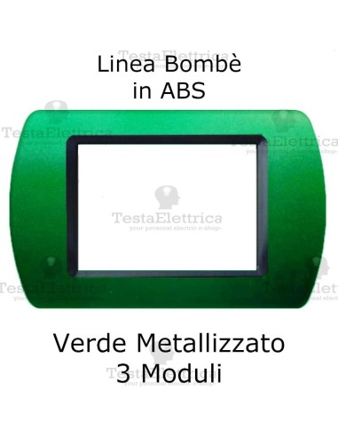 Placchetta Verde Metallizzato compatibile e adattabile  Bticino Living Light