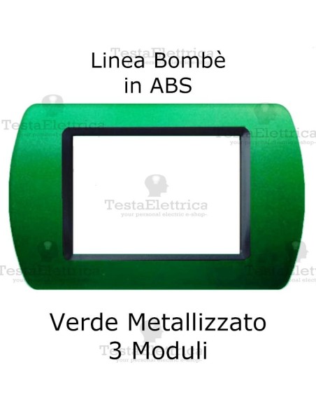 Placchetta Verde Metallizzato compatibile e adattabile  Bticino Living Light