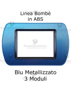 Placchetta Blu Metallizzato compatibile e adattabile  Bticino Living Light