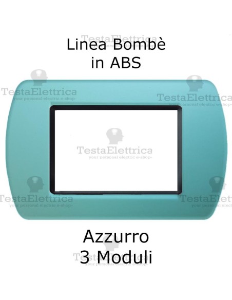 Placchetta Azzurro compatibile e adattabile  Bticino Living Light