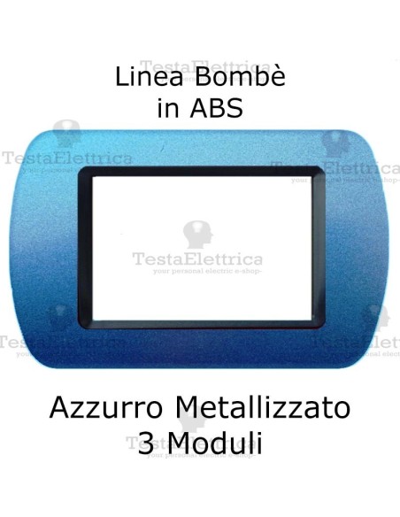 Placchetta Azzurro Metallizzato compatibile e adattabile  Bticino Living Light