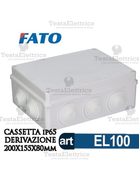 Cassetta di derivazione da parete  200x155x80 mm Scame