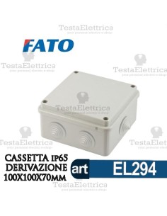 Cassetta di derivazione da parete  100X100X70 mm FATO
