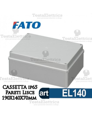 Cassetta di derivazione a pareti lisce  190X140X70 mm FATO