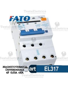 Interruttore Magnetotermico Differenziale 4P 16A  220V FATO