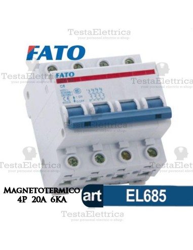 Interruttore Magnetotermico 4P 20A  FATO